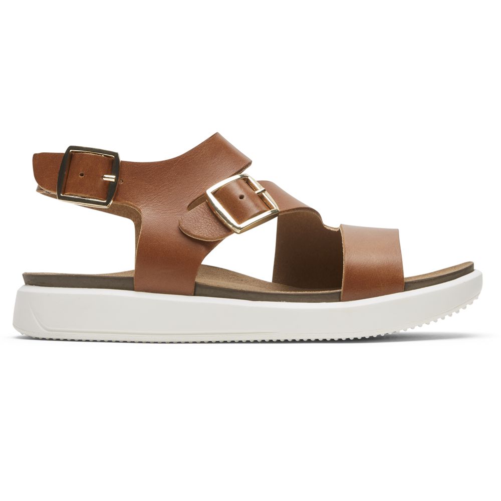Sandálias Rockport Kells Bay Asymmetrical Senhora - Marrom ( 532-PXCLVJ )